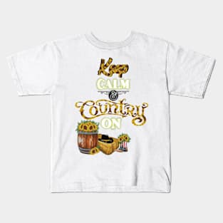 Keep calm and country on Kids T-Shirt